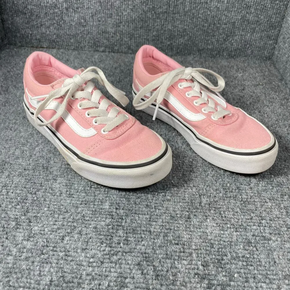 Vans US Missy Shoes Girls 13 Pink Canvas Old Skool Casual Skater